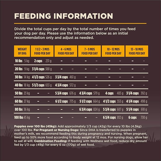 Wellness CORE Puppy Dry Dog Food, Large Breed, Grain-Free, High Protein, Natural, Chicken & Turkey Recipe (24-Pound Bag)