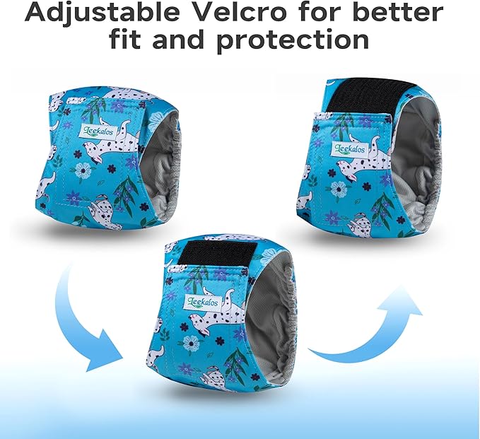 Leekalos Male Dog Diapers, Dog Belly Bands for Male Dogs Wraps Washable Doggie Diapers High Absorbing Dog Belly Bands(5 Pack)