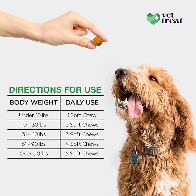 Vet Treat Dog Allergy Relief Chews - 170 Dog Allergy Chews - Itch Relief for Dogs - Anti Itch for Dogs - Dry & Itchy Skin - Allergies & Immune Support Supplement, Omega 3, Fish Oil, Colostrum - USA