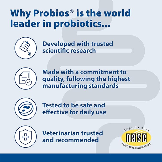 Probios Digestive Support Chewables for Dogs, Daily Probiotic Supplement for Gut Health, Digestion & Immune Support, 1 lb (Pack of 2)