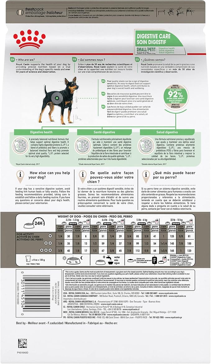 Royal Canin Canine Care Nutrition Small Digestive Care Adult Dry Dog Food, 17 lb Bag