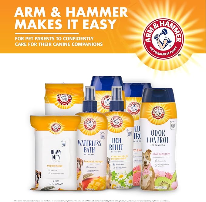 Arm & Hammer for Pets Super Deodorizing Dog Spray with Baking Soda for Odor Control, Freshens Coat Between Baths, pH Balanced Formula for Dogs, 8 Fl Oz - 2 Pack