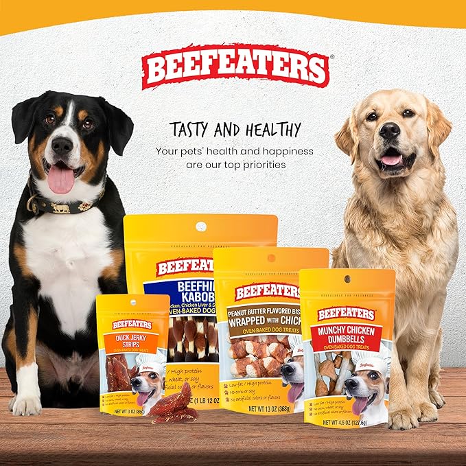 Beefeaters Peanut Butter Biscuits Wrapped with Chicken Dog Treat, 13oz (Pack of 2)