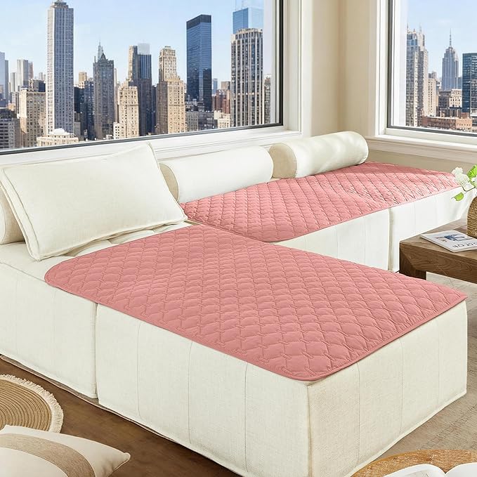gogobunny 3X Stronger Waterproof Pet Blanket, Scratch Proof Furniture Protector for Dogs Cats, Reversible Cover 40x50 Inch, Dark Pink/Light Pink