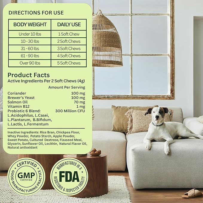Chewable Flea and Tick Prevention for Dogs - 120 Chews (Beef) - Vet-Recommended Natural Supplement - Made in USA - Oral Dog Flea and Tick Treatment Treats for All Breeds & Sizes - VetGrade™