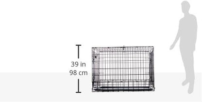 MidWest Homes for Pets Solutions Series Side-by-Side SUV Dog Crate, Double Door Folding Metal Cage Designed to Fit in SUVs & Vans, for Dogs up to 70 Lbs