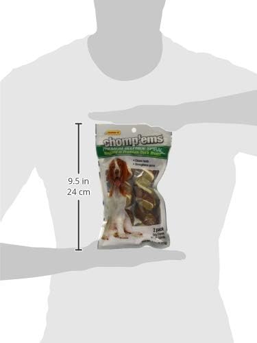 Chomp’ems Premium Beefhide Chews for Dogs, 2 Chews, (Pack of 4)