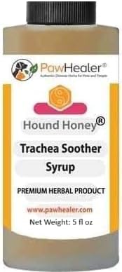 Trachea Soother Syrup 3PAK Hound Honey - Natural Herbal Remedy for Symptoms of Collapsed Trachea - Tastes Good - Easy to Administer (5 fl oz/ea) …