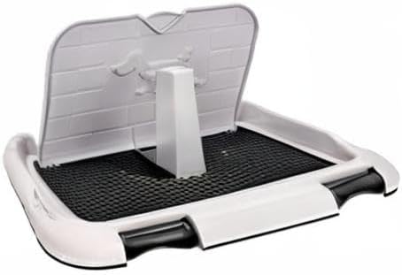 Generic Dog Toilet Pad, Dog Potty Tray with Simulated Wall for Small Dogs and Puppies Under 15 Pounds, Black
