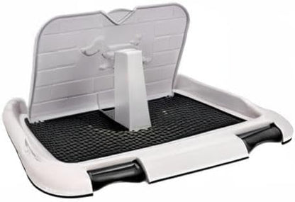 Generic Dog Toilet Pad, Dog Potty Tray with Simulated Wall for Small Dogs and Puppies Under 15 Pounds, Black