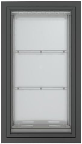 Endura Flap Pet Door for Walls in Black | Energy-Efficient Double Flap Design for Wall Installations | All-Weather Protection with All-Metal Telescoping Tunnel | Black, XL, Double Flap