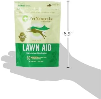 Pet Naturals Lawn Aid Soft Chews for Dogs, Urine Neutralizer, Prevent Lawn Burn and Maintain Green Grass, Bladder and Urinary Tract Support, Chicken Flavor, 60 Count
