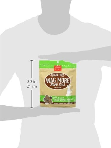 Cloud Star Wag More Bark Less Soft Chews Grain Free Dog Treats, Chicken & Sweet Potato, 5 oz. Bag