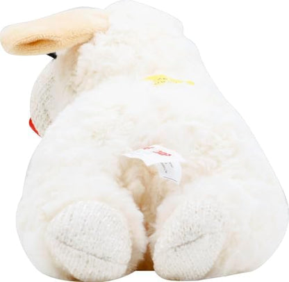 Multipet Lamb Chop Dog Plush Toy - Squeaky Toy for Small & Medium Dogs - Extra Soft Plush - Stuffed Animal for Cuddling & Playing (10",Cream,5 Squeakers),(Pack of 2)