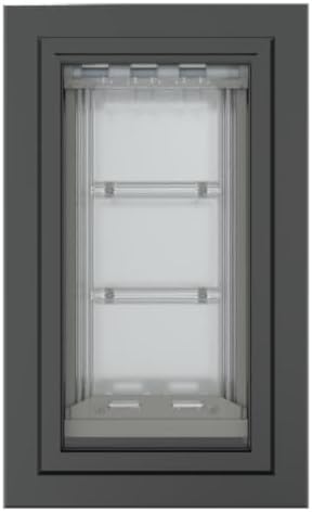 Endura Flap Pet Door for Walls in Black | Energy-Efficient Double Flap Design for Wall Installations | All-Weather Protection with All-Metal Telescoping Tunnel | Black, Small, Double Flap