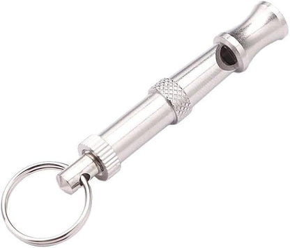 Silver Adjustable Ultrasonic Dog Whistle,Portable Whistle Pet Whistle Supersonic Whistle Dog Whistles for Pet Training,Training and Behavior Aids Whistles