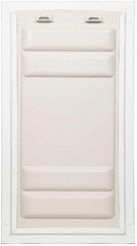 Liberty Pet Door for Doors | Clear Vinyl Dog & Cat Flap for Interior & Exterior Doors | Durable Rust-Free Aluminum Frame | White, Large, Single Flap