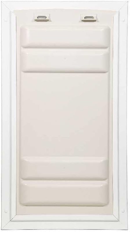 Liberty Pet Door for Doors | Clear Vinyl Dog & Cat Flap for Interior & Exterior Doors | Durable Rust-Free Aluminum Frame | White, Small, Single Flap