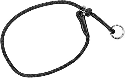 Dingo Gear Choke Collar for Dog Training Handmade of Cord with A Limiter, Waterproof Black S04059, (XXL)