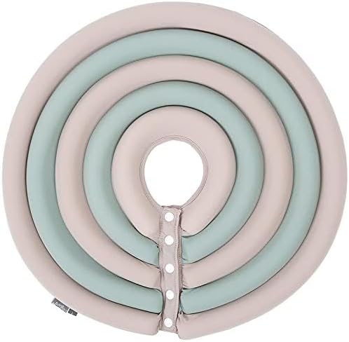 Dog Cone Collar, Inflatable Dog Neck Donut Collar Alternative After Surgery, Soft Protective Recovery Cone for Small Medium Large Dogs and Cats Puppies - Alternative Collar (Beige Green,L)