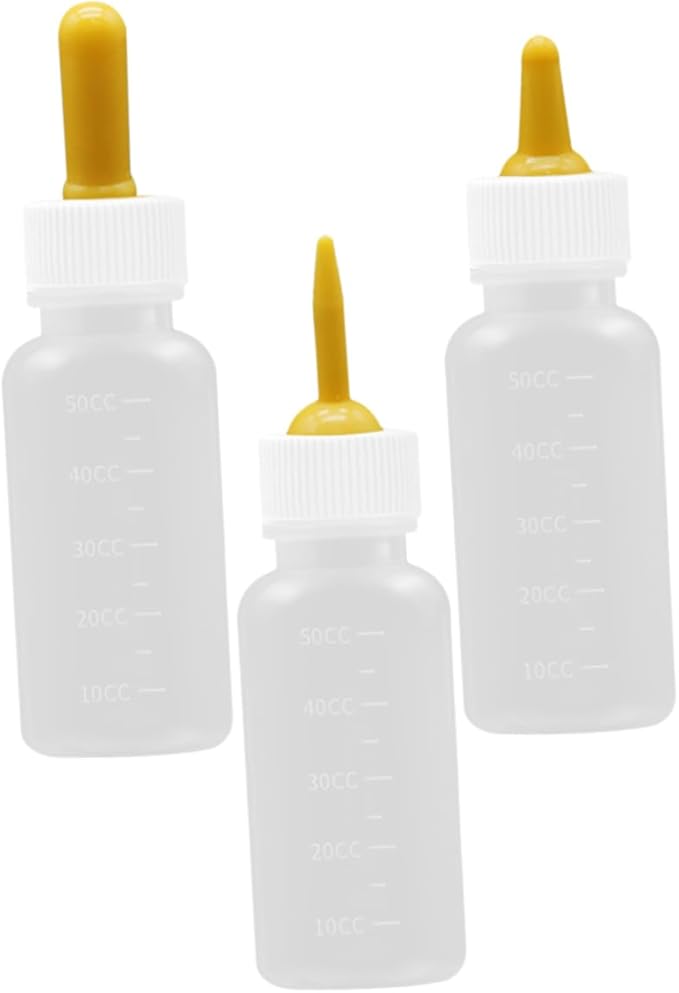 Mipcase 3pcs Pet Feeding Bottles Cat Dog Puppy Kitten Water Milk Feeding Bottle Kit