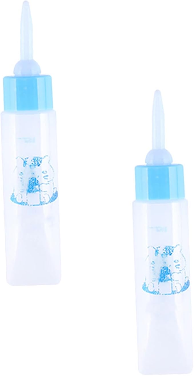 Toddmomy 2pcs Pet Nursing Bottles for Animals Food-Grade Hamster Feeders with Scale Design Portable Milk Feeders for Kittens Puppies and Pets