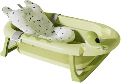 Foldable Dog pet Bathtub,Portable Bathtub for Dogs,Dog Bathtub with Thermometer and Cushion,for Cats and Dogs, Green