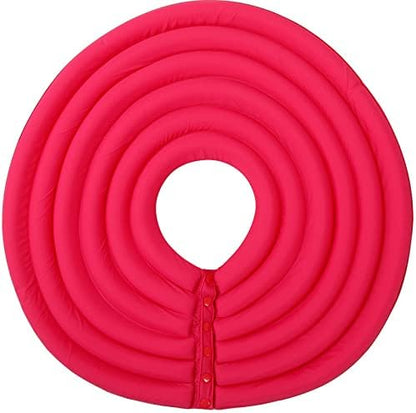 Dog Cone Collar, Inflatable Dog Neck Donut Collar Alternative After Surgery, Soft Protective Recovery Cone for Small Medium Large Dogs and Cats Puppies - Alternative Collar (Rose Red,XXL)