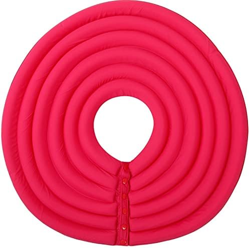 Dog Cone Collar, Inflatable Dog Neck Donut Collar Alternative After Surgery, Soft Protective Recovery Cone for Small Medium Large Dogs and Cats Puppies - Alternative Collar (Rose Red,S)