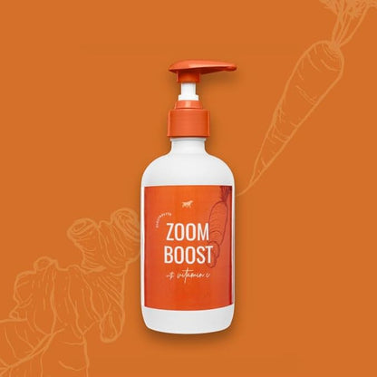 Lanana Creek Farms® Zoom Boost Electrolyte 7.7 oz Glass Bottle with Pump | Ideal for Active Dogs | Rapid Absorption and Easy Digestion | Carrot and Ginger Flavored