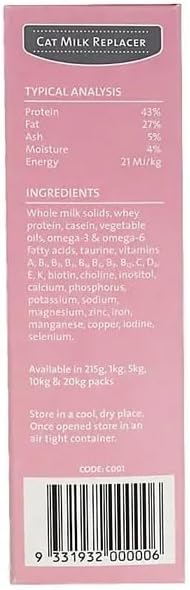 Wombaroo Cat Milk Replacer for Kittens - 7.5 Ounces (215 Grams)