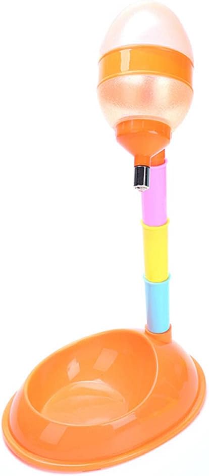 Dog Bowls Cat Bowls Pet Automatic Feeder Pet Drinker Waterer Adjustable Detachable Dog Automatic Drinkers Orange