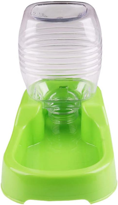 Mipcase Dog Water Feeder, Dog Water Dispenser Large, Automatic Pet Food Water Dispenser Plastic Food Feeding Bowls for Dogs Cats (Green)