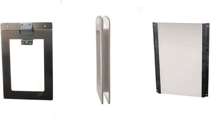 | Small Heavy Duty Entry Bundle | Chew Proof, Weather Tight | Entry Frame and Drop in Closing Panel | Dog Size 0-20 Lbs | Frame Size 10 3/4" x 16 1/4"