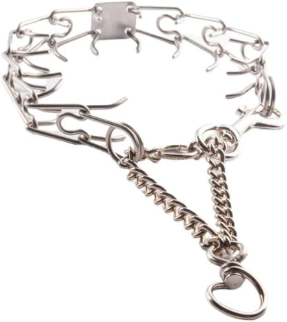 2.25mm Kimberland Collars Clasp Dog Training Collar for Large Breeds | 16” Training Chain for Dogs 26lbs & Up | No-Pull Collar | Behavior Aid | Stainless Steel | Silver