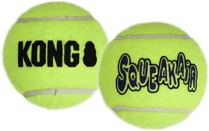 Kong Squeakair Dog Toy Tennis Ball - Medium, x 9
