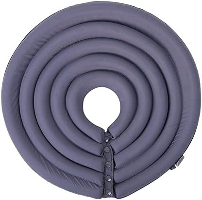 Dog Cone Collar, Inflatable Dog Neck Donut Collar Alternative After Surgery, Soft Protective Recovery Cone for Small Medium Large Dogs and Cats Puppies - Alternative Collar (Grey,M)