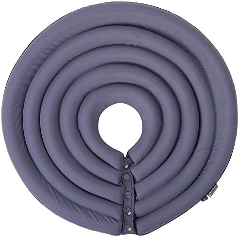 Dog Cone Collar, Inflatable Dog Neck Donut Collar Alternative After Surgery, Soft Protective Recovery Cone for Small Medium Large Dogs and Cats Puppies - Alternative Collar (Grey,XL)