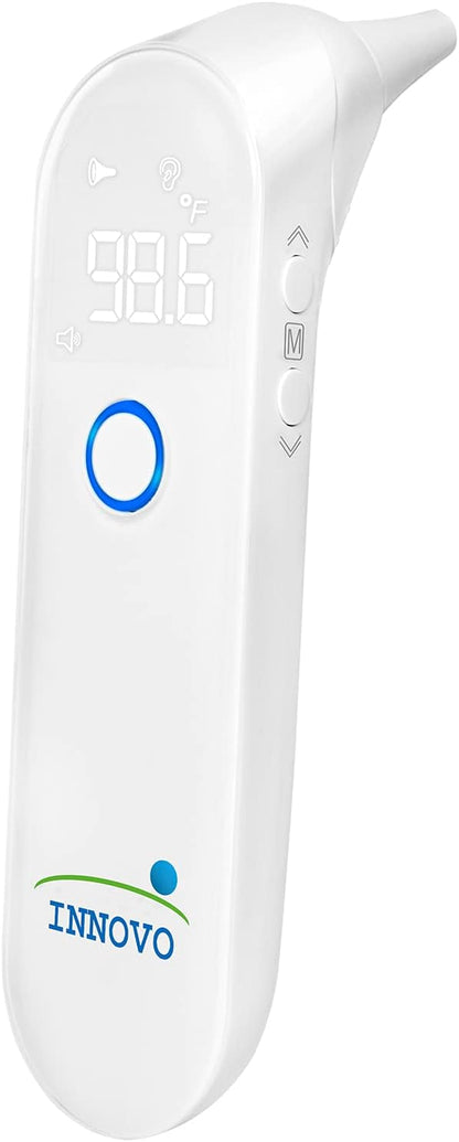 Innovo iE100B Reusable Infrared Digital Ear Thermometer, Professional Series, with Fever Alert Detection and 20x Disposable Probes