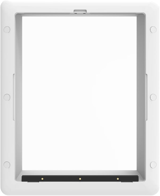 Hakuna Pets Essential Pet Door for Screens, Doors and Walls up to 2.17" Thick, for Dogs and Cats up to 42 lbs, Medium, White