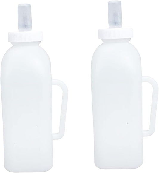 Levemolo 2pcs Durable Calf Feeding Milk Bottles Food-Grade Containers for Newborn Livestock Lightweight Portable Calf Nursing Bottle for Easy Outdoor Use