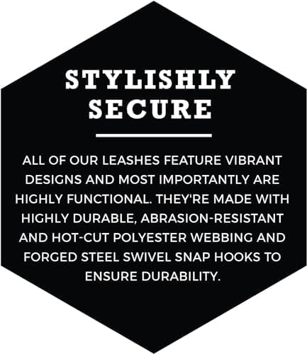 Wolfgang Heavy Duty Dog Leash, Pull-Tested for Walking & Training, Overland Print, Dual Handle Large