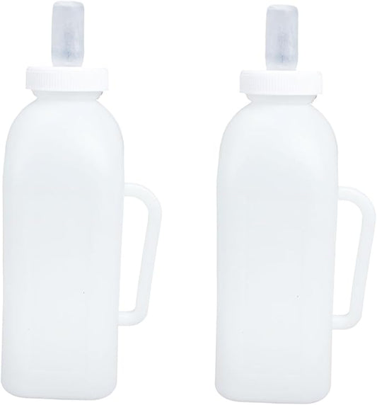 LIOOBO Lamb Milk Bottle 2 Pack Kitten Puppy Feeder Food Grade Silicone Sterilizable Lightweight Baby Milk Feeder Bottle
