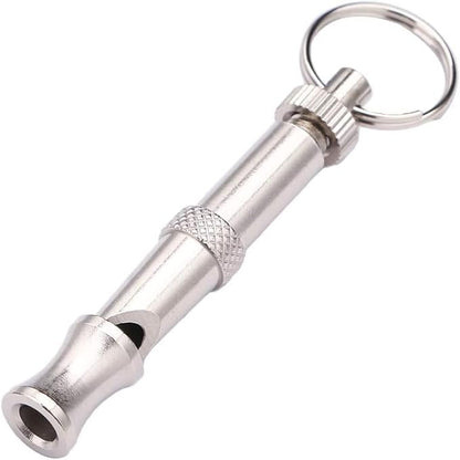 Jinshining Silver Adjustable Ultrasonic Dog Whistle,Portable Whistle Pet Whistle Supersonic Whistle Dog Whistles for Pet Training，Training and Behavior Aids，Dog Whistles