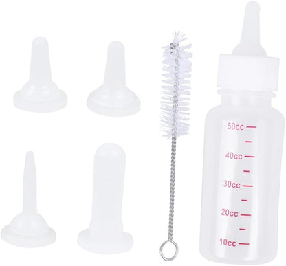 Toddmomy Pet Nursing Bottle Set for Dog Cat Kitten Formula Feeding Bottle Puppy Milk Feeder Replacement Nipple Cleaning Brush Included