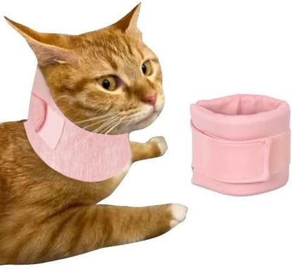 Cat Neck Brace Cover - Adjustable Elizabethan Collar for Post-Surgery Recovery, Anti-Lick Wound, Protective Cervical Cone for Small Medium Large Dogs Cats (Neck Girth 4.7-9.8" Depth2.8