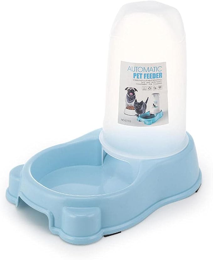 Cat Bowls and Dishes Pet Bowls Pets Automatic Drinking Water Feeder Plastic Pet Tableware Dog Bowl Cat Bowl Blue