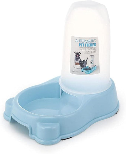 Cat Bowls and Dishes Pet Bowls Pets Automatic Drinking Water Feeder Plastic Pet Tableware Dog Bowl Cat Bowl Blue