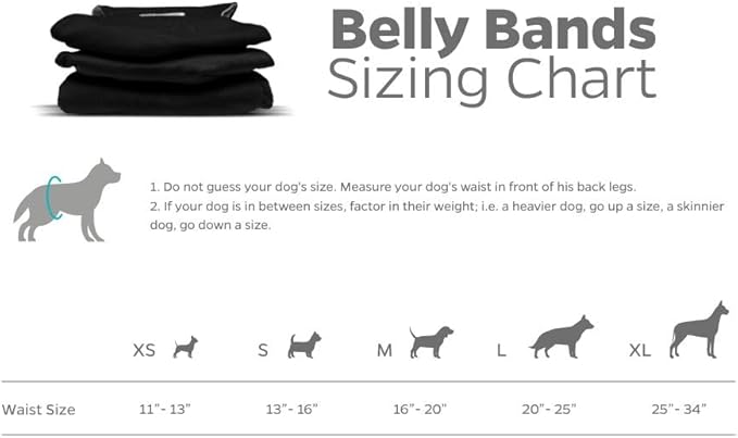 Pet Parents® Washable Belly Bands for Male Dogs (3pack) + Extendrs® of Durable Dog Diapers Male, Premium Male Dog Diapers & Dog Wraps (Small, Black)