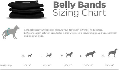 Pet Parents® Washable Belly Bands for Male Dogs (3pack) + Extendrs® of Durable Dog Diapers Male, Premium Male Dog Diapers & Dog Wraps (Large, Black)
